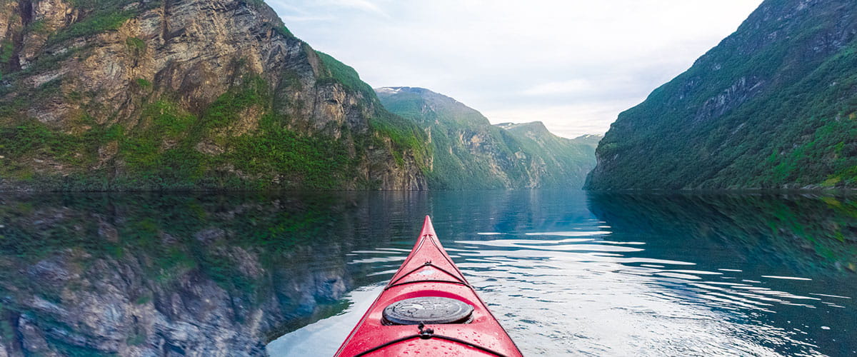Kayaking on the Geirangerfjord, Norway